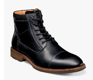 Florsheim-Lodge Cap Toe Lace Boot-14286-Brown, Black-F23