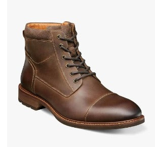 Florsheim-Lodge Cap Toe Lace Boot-14286-Brown, Black-F23
