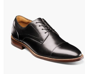 Florsheim-Men's-Rucci Cap Toe Ox-13384-Cognac, Black-S23