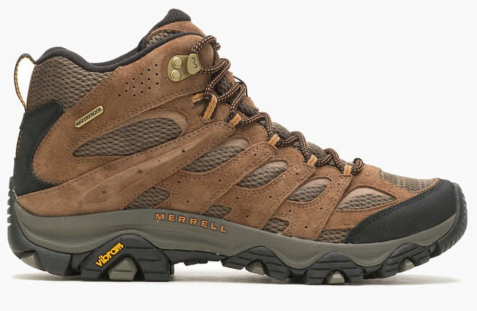 Merrell-Men;s-Moab 3 Mid WP-J035839,Earth-J035833,Beluga-J035837,Boulder-F22,S23,S24,F24,S25,F25