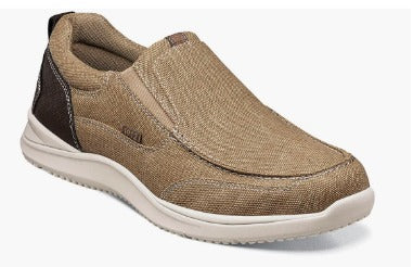 Nunn Bush Conway Canvas Moc Toe Slip On shoe khaki Amazon.com | Nunn Bush Men main image 4