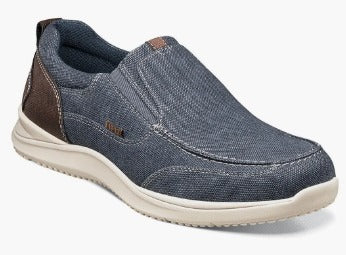 Nunn Bush-Conway Canvas Moc Toe S/O-84893-Blue, Khaki-S23