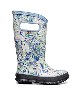 Bogs=Women's-Rainboot Marble-Periwinkle(72647-421)-Rainboot Glitter-Black(72400-001)-S21
