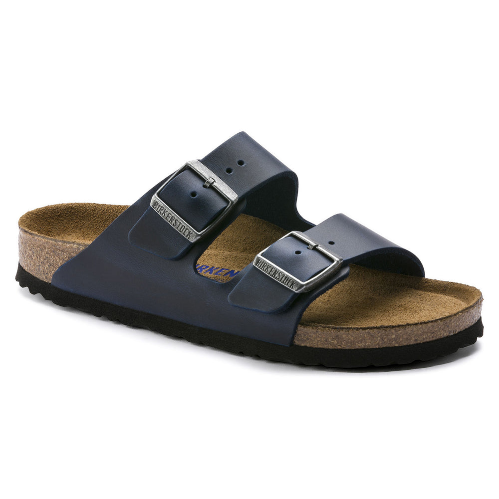 Birkenstock-Arizona Soft-Oiled Leather Blue(1013643), Nubuck Sky(1014059),Oiled Leather Habana(052763), Leather Metallic Silver(1005960)-S19