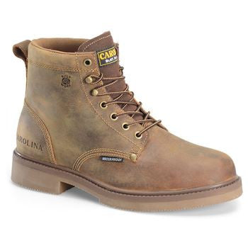 Carolina- 6" Smooth Sole Waterproof Work Boot-Brown-CA3044-S19,F19,S21