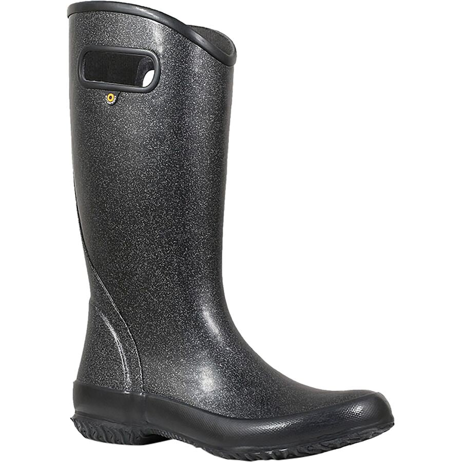 Bogs=Women's-Rainboot Marble-Periwinkle(72647-421)-Rainboot Glitter-Black(72400-001)-S21