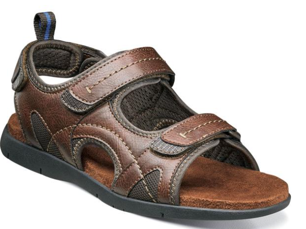 Nunn Bush=Rio Grande 3 Strap River Sandal-84746-Brown-Tan-S19,S20,S21