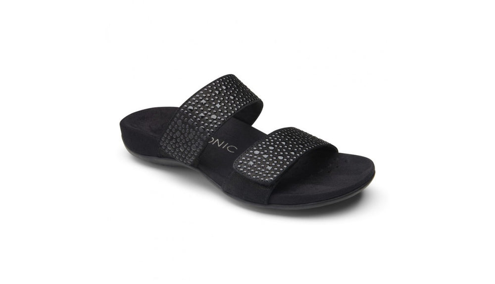 Vionic- Somoa Slide Sandal- Pewter,Black-S18